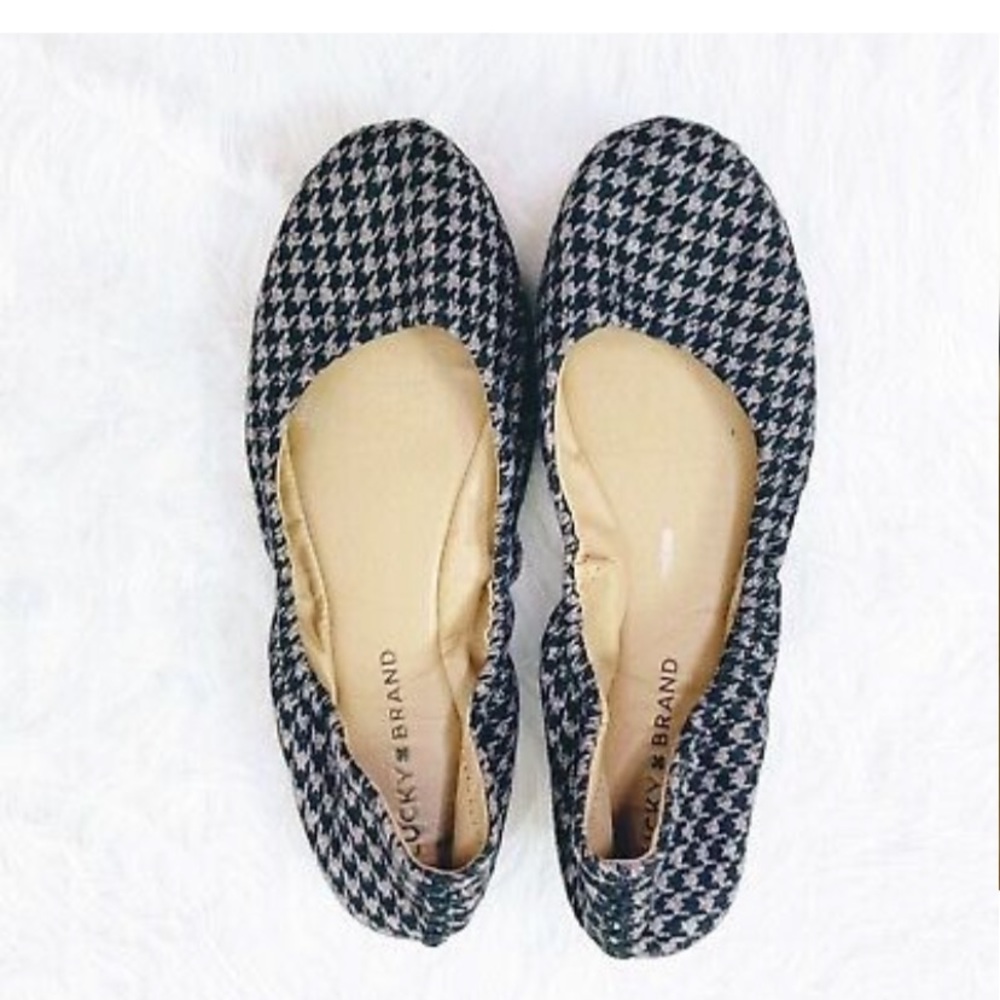 Lucky Brand Houndstooth Ballet Flats
